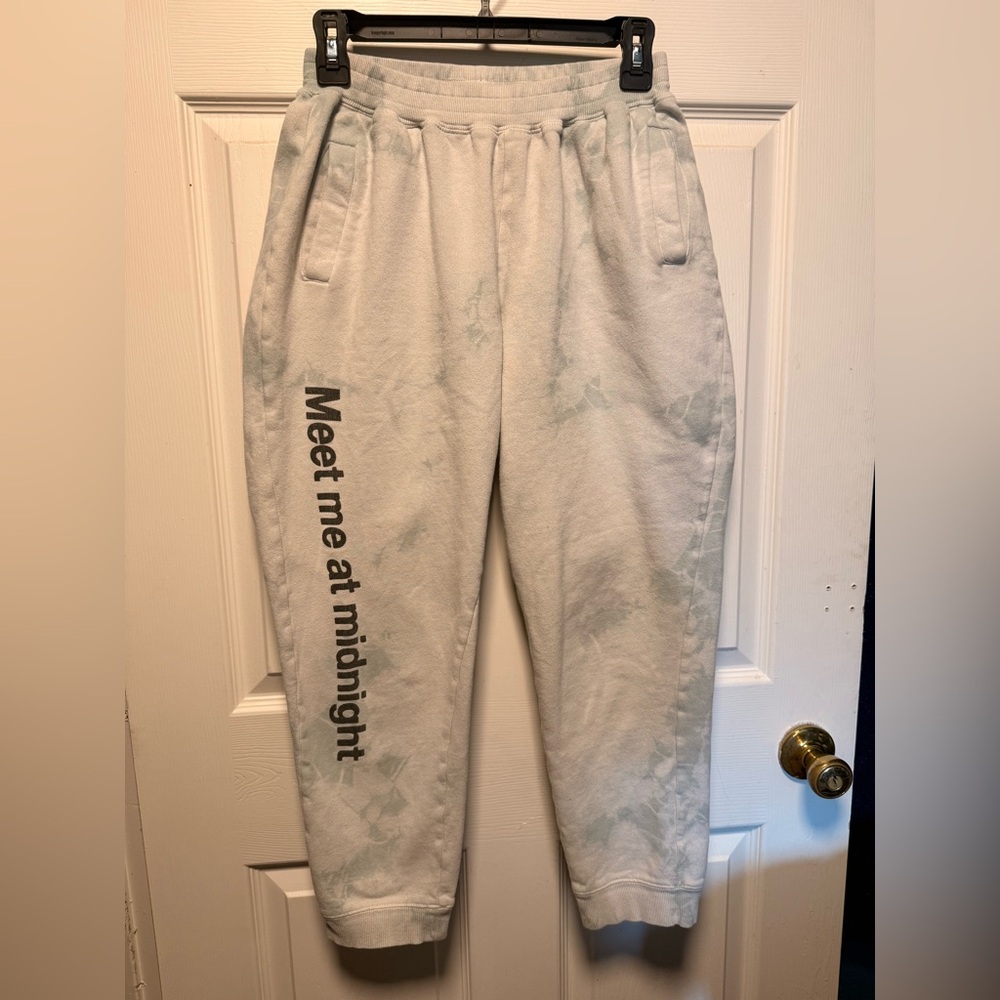 Seafoam tie-dye Taylor Swift Meet Me at Midnight sweatpants from Midnights era